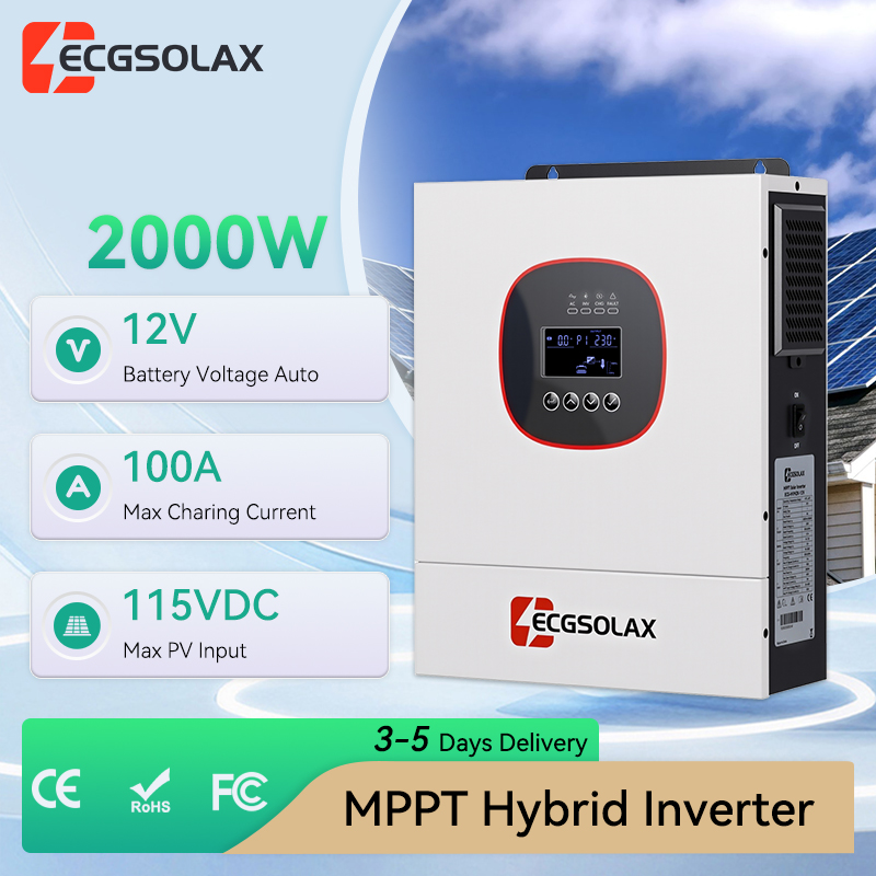 Grid Tie Inverter Limiter 2000W - ECGSOLAX 2000W 12V MPPT 하이브리드 태양광