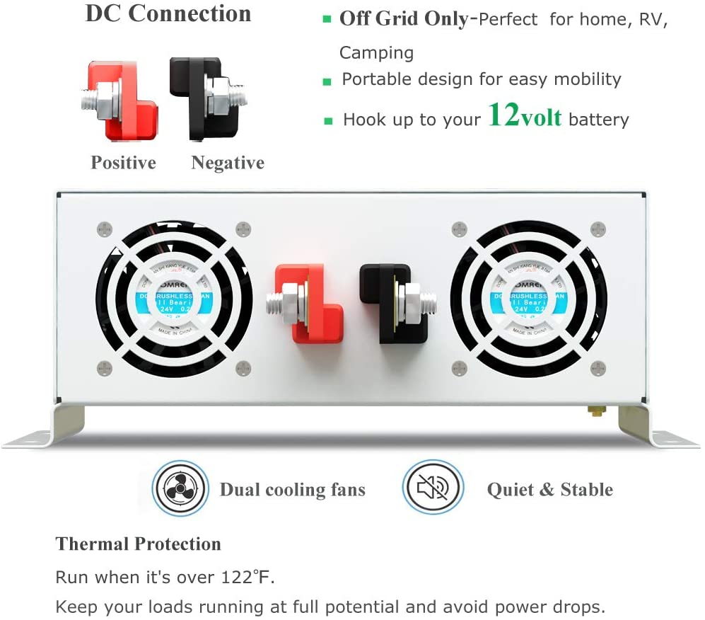 순수 사인파 전력 인버터, 태양풍 발전기 변압기, 30 - Inverter Pure Sine Wave 60Hz 120V 3000W 리뷰 및 가격