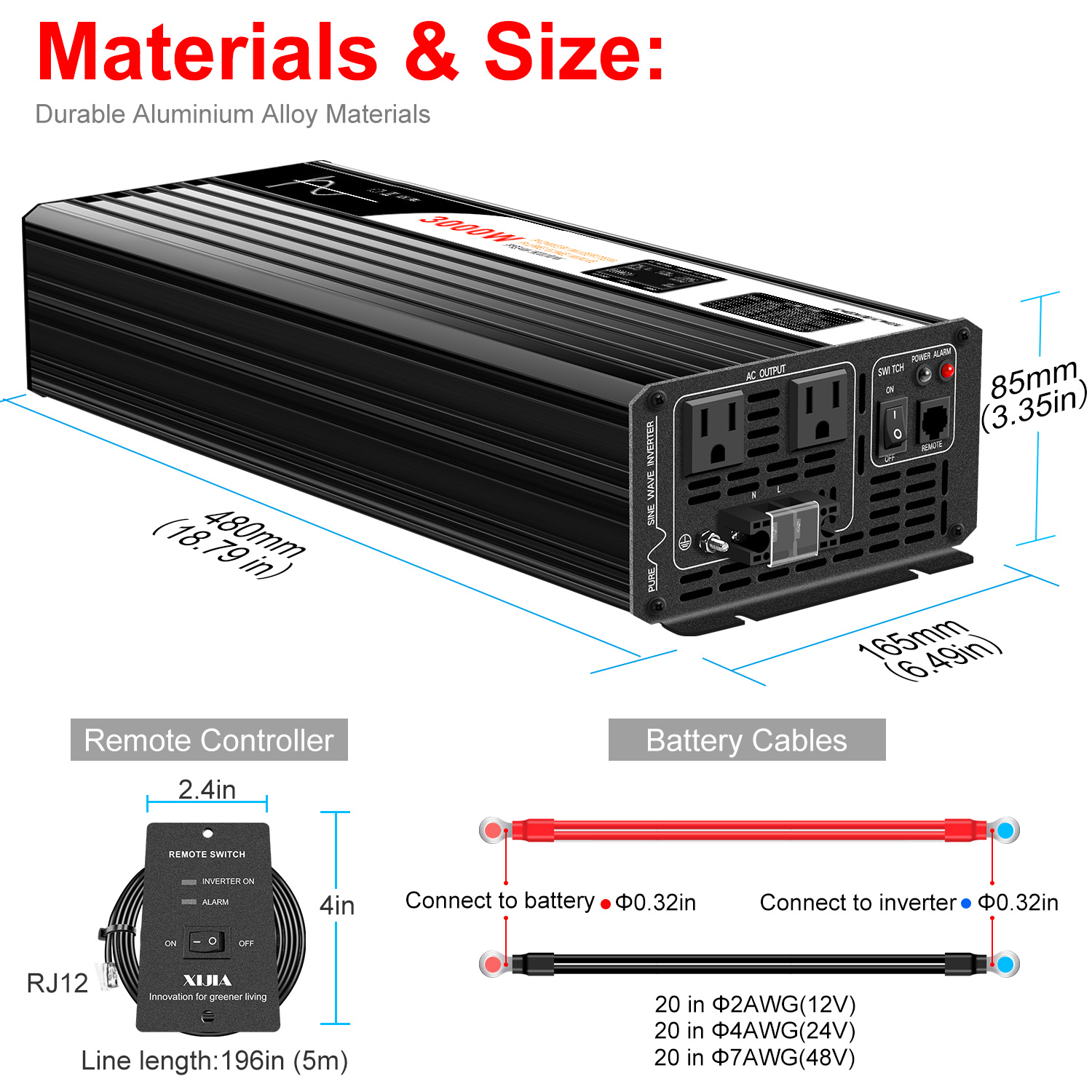 3000W 순수 사인파 인버터, 12V/24V/48V를 - Inverter Pure Sine Wave 60Hz 120V 3000W 리뷰 및 가격