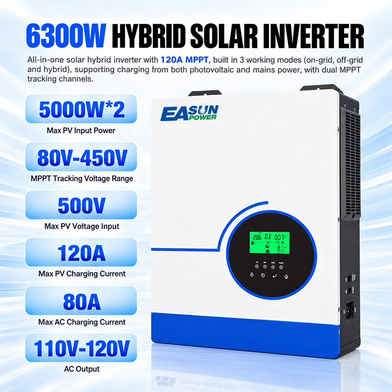 EASUN POWER 6300W 하이브리드 태양광 인버 - Grid Tie Inverter Limiter 2000W 리뷰 및 가격