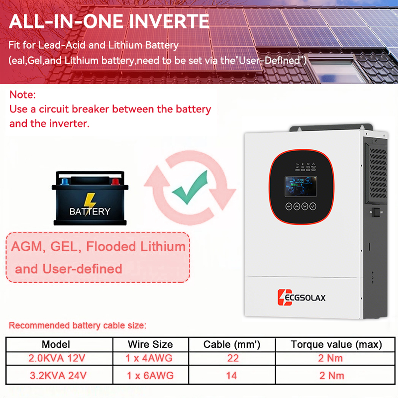 ECGSOLAX 2000W 12V MPPT 하이브리드  - Grid Tie Inverter Limiter 2000W 리뷰 및 가격